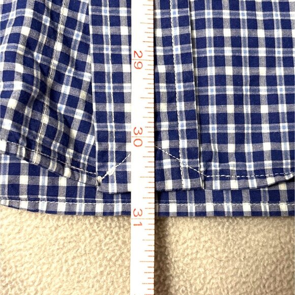Ralph Lauren Mens Blue Gingham Check Button-Down Shirt XL Cotton Classic Fit - Picture 6 of 6